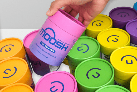 Moosh pots - hand holding Moosh pot